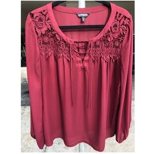Express Burgundy Blouse